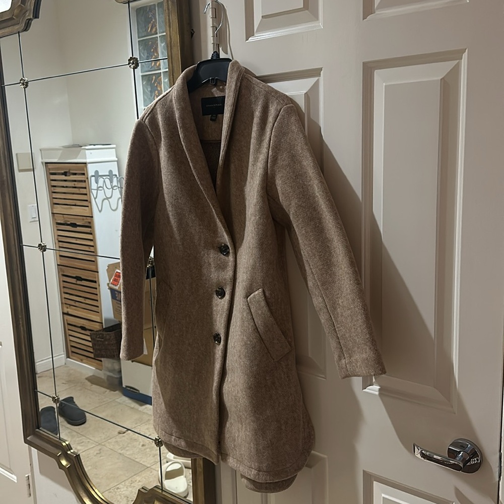 Shawl Collar Coat Banana Republic Oatmeal Size XS